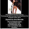 Eva Marcille certificate of authenticity from the autograph bank