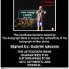 Gabriel Iglesias certificate of authenticity from the autograph bank