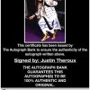 Justin Theroux certificate of authenticity from the autograph bank