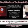 Martin Short certificate of authenticity from the autograph bank