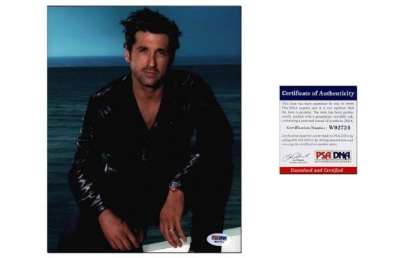 Patrick Dempsey certificate of authenticity from the autograph bank