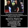 Regina Hall certificate of authenticity from the autograph bank