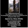 Ricky Whittle certificate of authenticity from the autograph bank