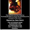 Sam Raimi certificate of authenticity from the autograph bank