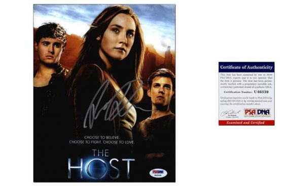 Saoirse Ronan certificate of authenticity from the autograph bank