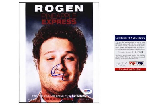 Seth Rogen certificate of authenticity from the autograph bank