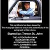 Trevor St. John certificate of authenticity from the autograph bank