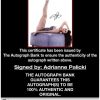 Adrianne Palicki certificate of authenticity from the autograph bank