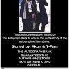 Akon certificate of authenticity from the autograph bank