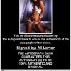 Ali Larter certificate of authenticity from the autograph bank