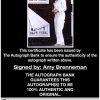 Amy Brenneman certificate of authenticity from the autograph bank
