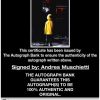 Andres Muschietti certificate of authenticity from the autograph bank