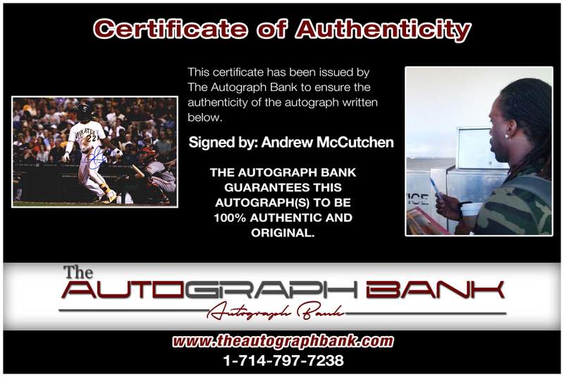 Andrew Mccutchen signed AUTHENTIC 10x15, Free Ship