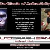 Andy Serkis certificate of authenticity from the autograph bank