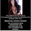 Arianny Celeste certificate of authenticity from the autograph bank