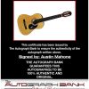 Austin Mahone certificate of authenticity from the autograph bank