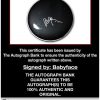 Babyface certificate of authenticity from the autograph bank