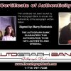 Barry Bostwick certificate of authenticity from the autograph bank