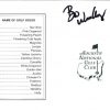 Boo Weekley authentic signed Masters Score card