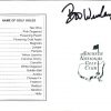 Boo Weekley authentic signed Masters Score card