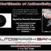 Branden Steineckert certificate of authenticity from the autograph bank