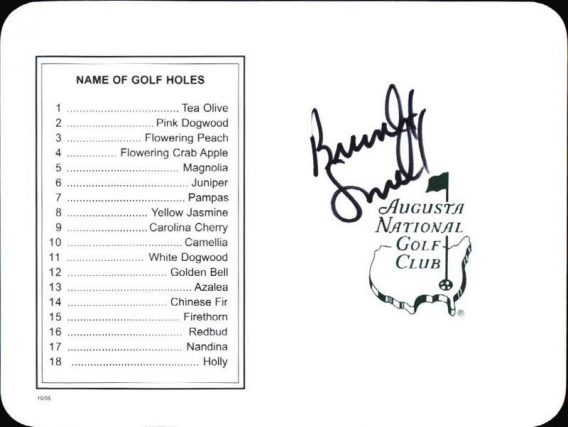 Brandt Snedeker authentic signed Masters Score card