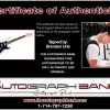Brendon Urie certificate of authenticity from the autograph bank