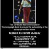 Brett Quigley certificate of authenticity from the autograph bank