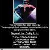 Caity Lotz certificate of authenticity from the autograph bank