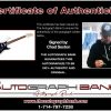 Chad Sexton certificate of authenticity from the autograph bank