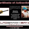Chris Martin certificate of authenticity from the autograph bank
