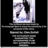 Clea Duvall certificate of authenticity from the autograph bank