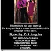 D.L. Hughley certificate of authenticity from the autograph bank