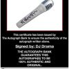 Dj Drama certificate of authenticity from the autograph bank