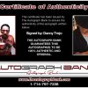 Danny Trejo certificate of authenticity from the autograph bank