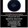 Dave Grohl certificate of authenticity from the autograph bank