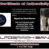David Banner certificate of authenticity from the autograph bank