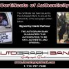 David Harbour certificate of authenticity from the autograph bank