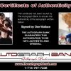 Dee Wallace certificate of authenticity from the autograph bank
