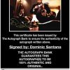 Dominic Santana certificate of authenticity from the autograph bank