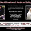 Don Dokken certificate of authenticity from the autograph bank