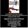 Dustin Hoffman certificate of authenticity from the autograph bank