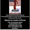 Dustin Hoffman certificate of authenticity from the autograph bank