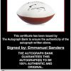 Emmanuel Sanders certificate of authenticity from the autograph bank
