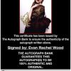 Evan Rachel Wood certificate of authenticity from the autograph bank