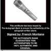 French Montana certificate of authenticity from the autograph bank