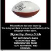 Garry Cobb certificate of authenticity from the autograph bank