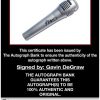 Gavin Degraw certificate of authenticity from the autograph bank