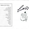 Geoff Ogilvy authentic signed Masters Score card