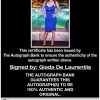 Giada De Laurentiis certificate of authenticity from the autograph bank